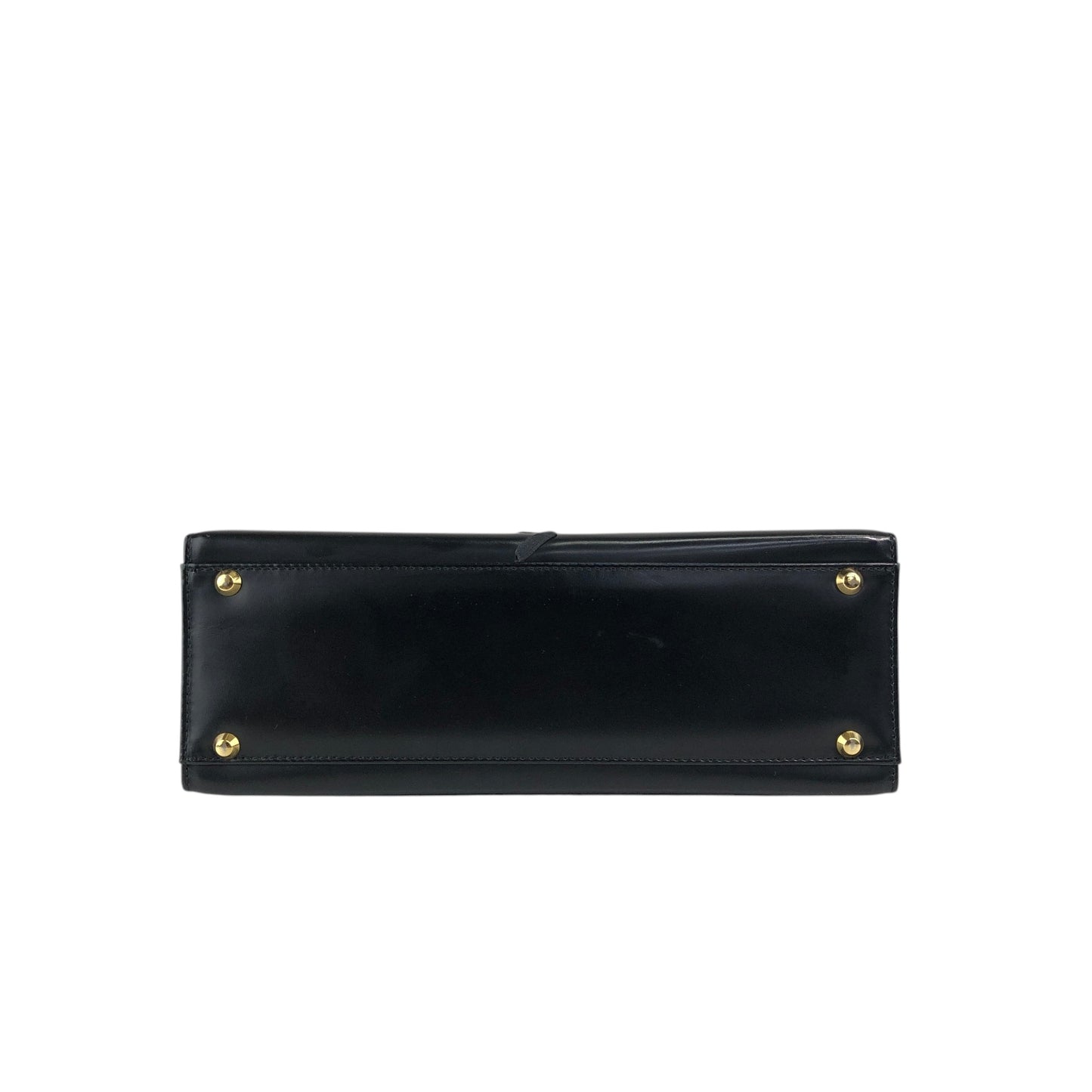 Yves Saint Laurent Logo Embossed Stitch Top Handle Handbag Black Vintage 5rym7i
