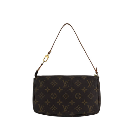 LOUIS VUITTON Monogram Small Handbag Brown M51980 Vintage dbvyz4