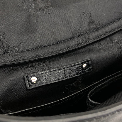 CELINE Horse Carriage Shoulder bag Black Vintage 6inwsp