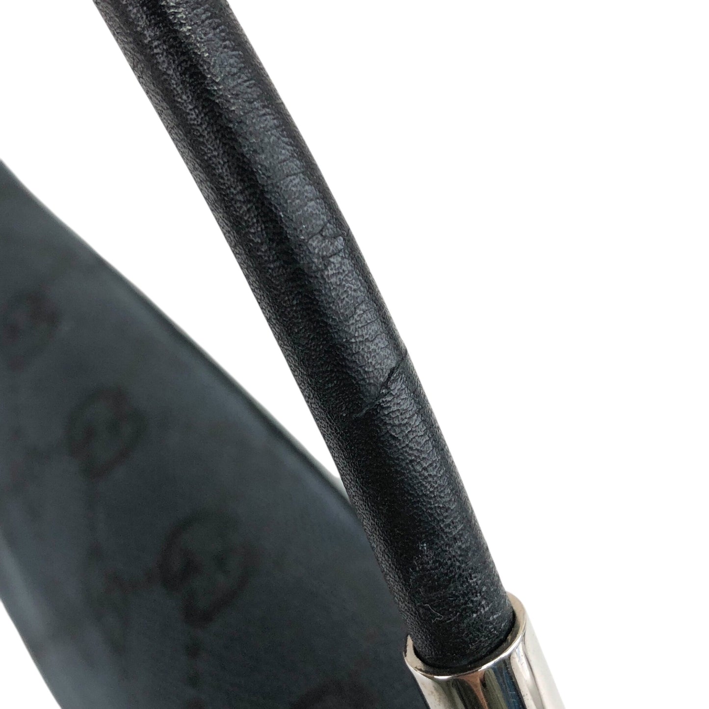 GUCCI Interlocking GG Canvas Shoulder bag Black Vintage 2tc23f