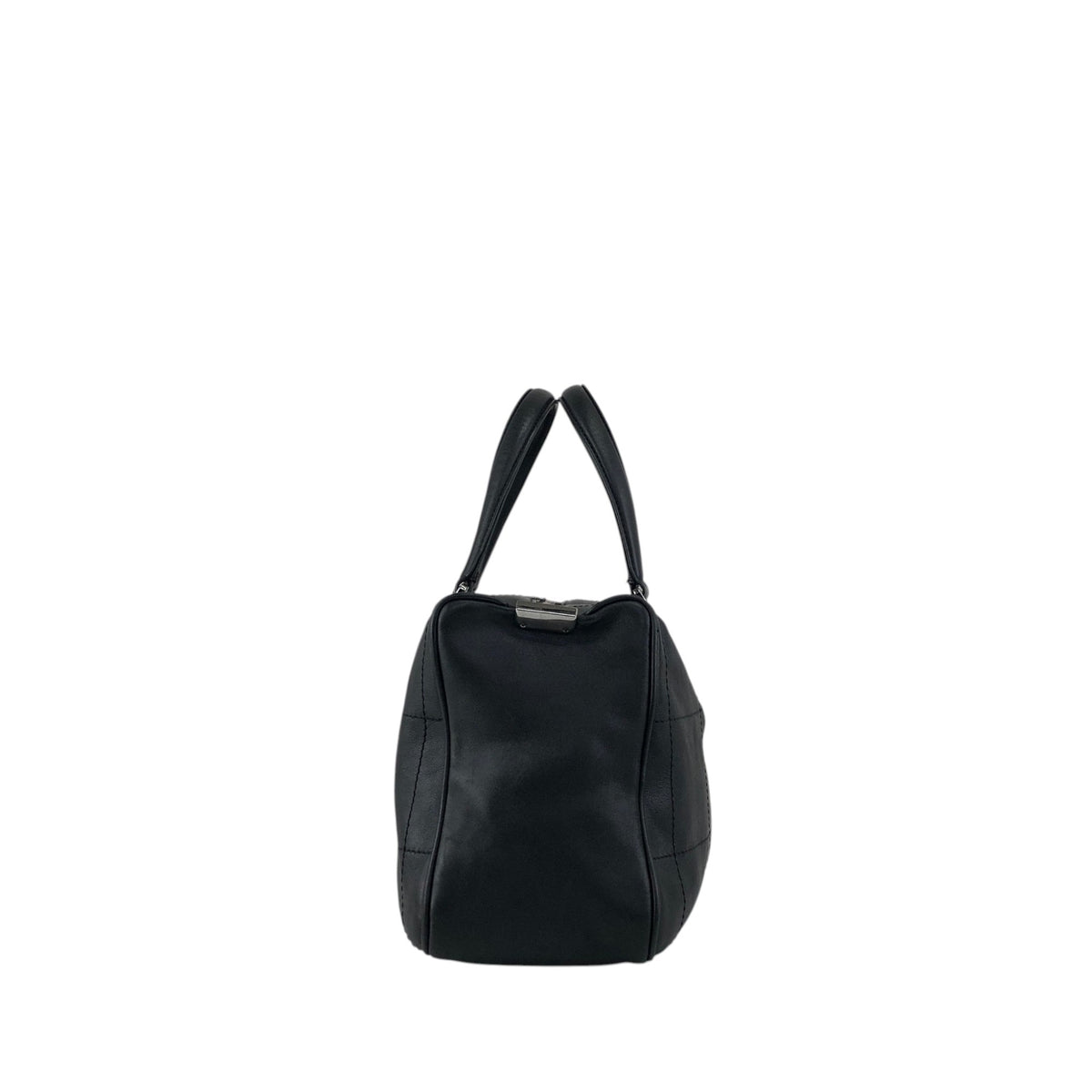 CHANEL Chocolate Bar Handbag Boston bag Black Vintage 6yfva8