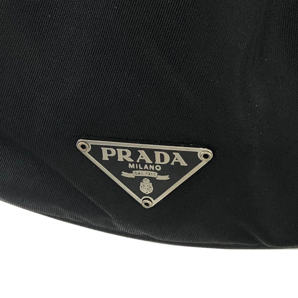 PRADA Triangle Logo Nylon Leather Boston bag Doctors bag Black Vintage cwki7t