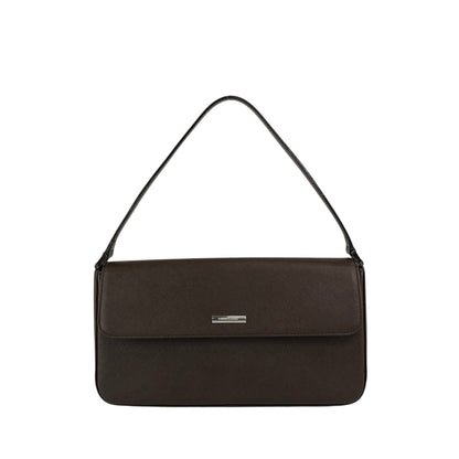 BURBERRY Logo Shoulder bag Brown Vintage hp7jmm