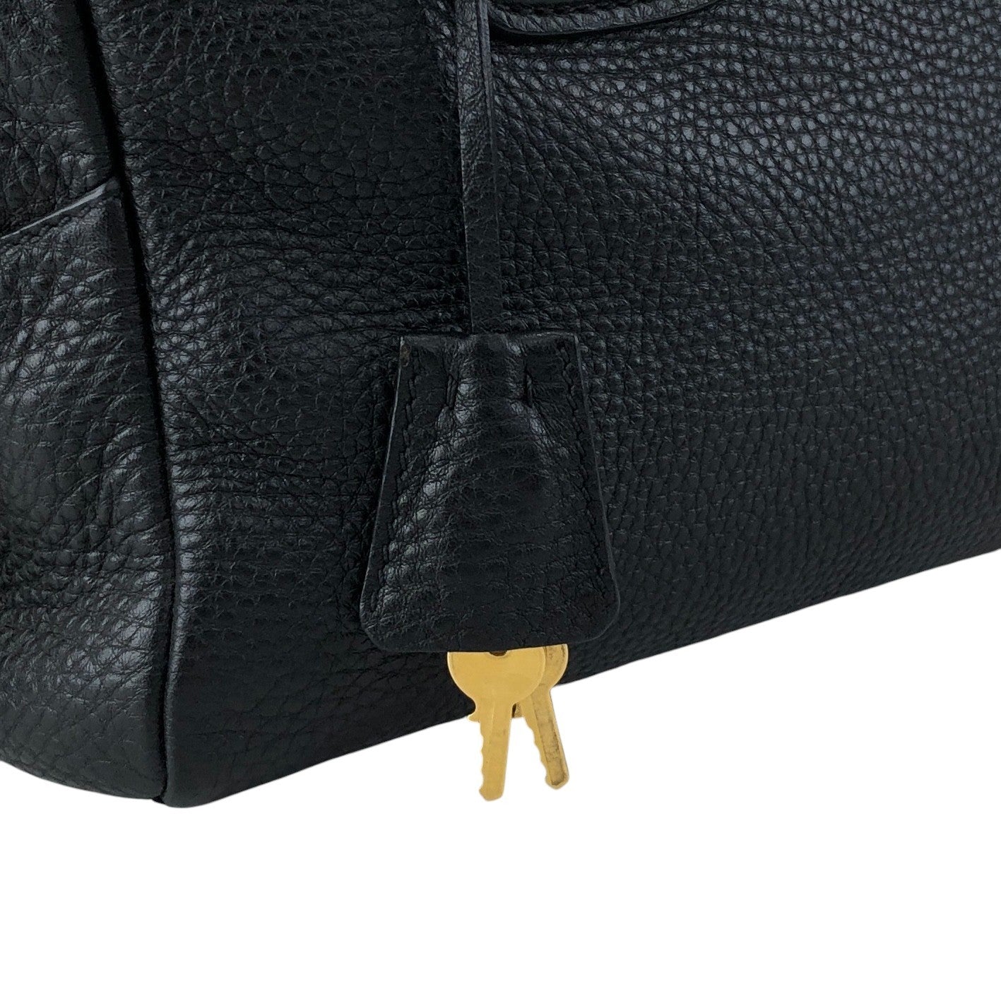 PRADA Logo Handbag Black Vintage nn2dx6