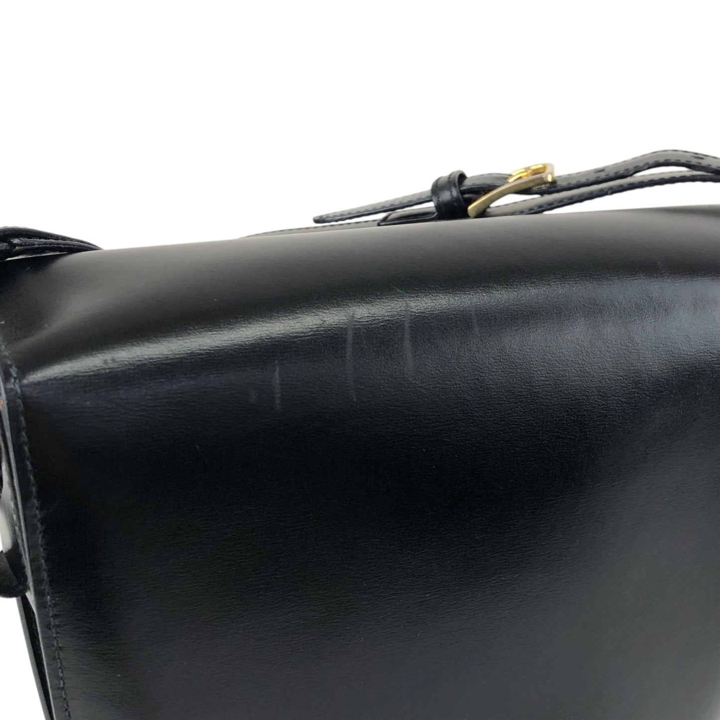 CELINE Circle Logo Shoulder bag Black Vintage kfiinf