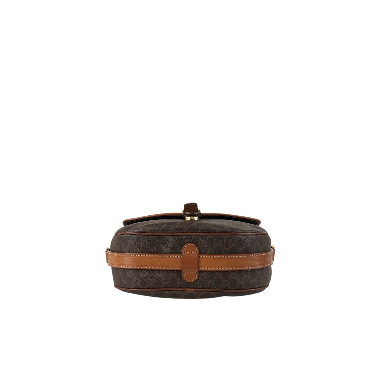CELINE Macadam Blason Front Buckle Shoulder bag Brown Vintage n75n6t