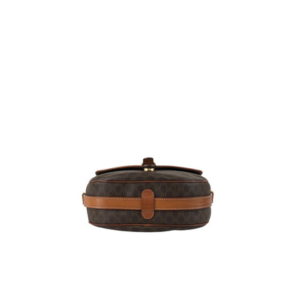 CELINE Macadam Blason Front Buckle Shoulder bag Brown Vintage n75n6t