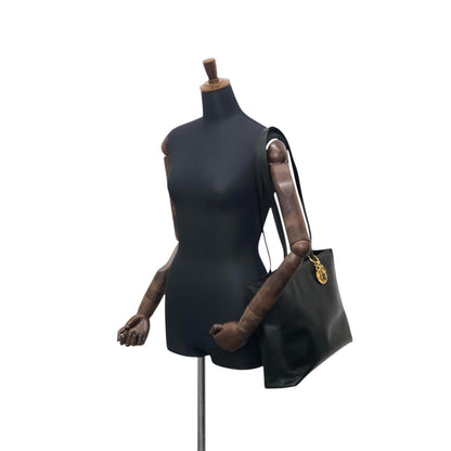 Christian Dior Logo Charm Handbag Totebag Black Vintage jimcsr