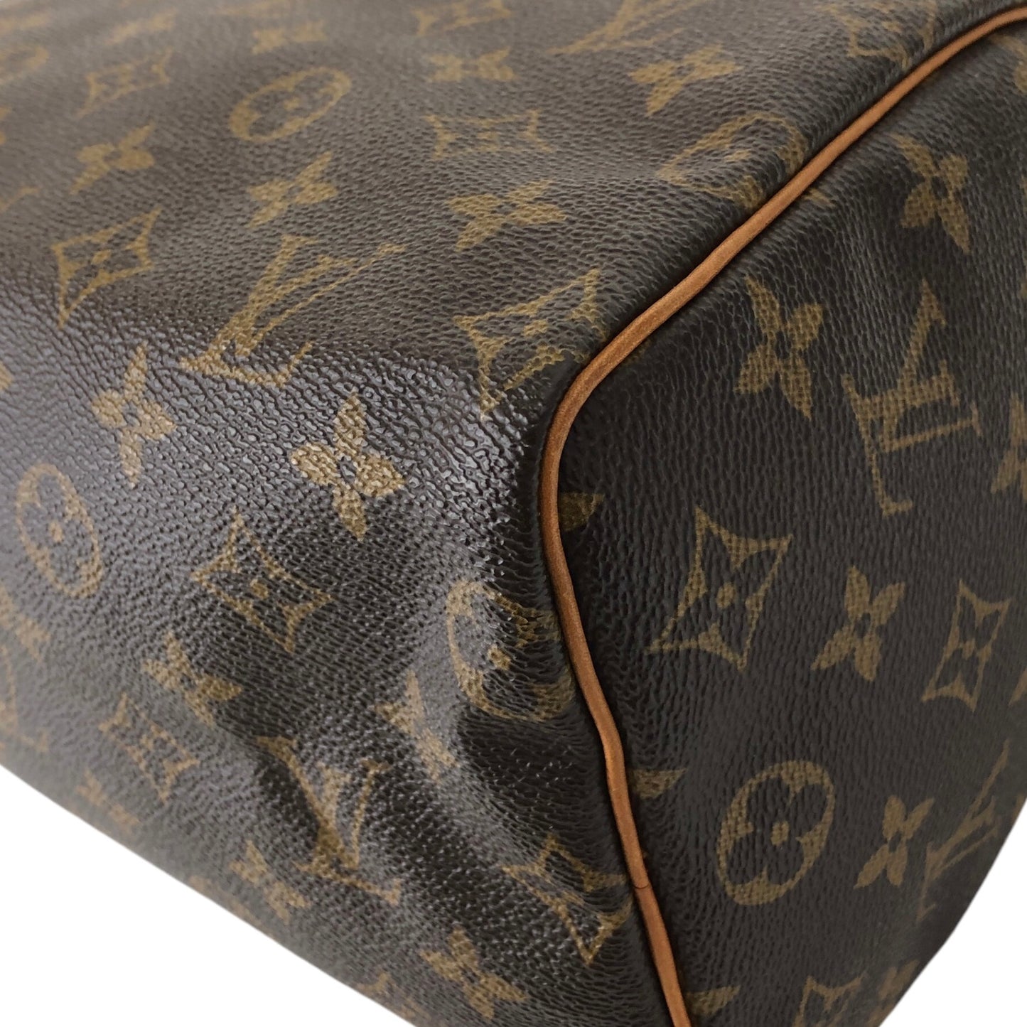 LOUIS VUITTON Monogram Handbag Boston bag Brown M41528 Vintage ausxgj