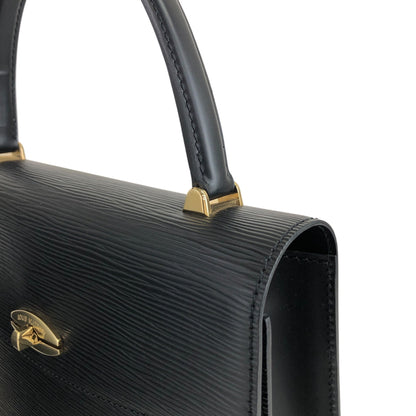 LOUIS VUITTON Epi Turn Lock Handbag Black Vintage 25r47v