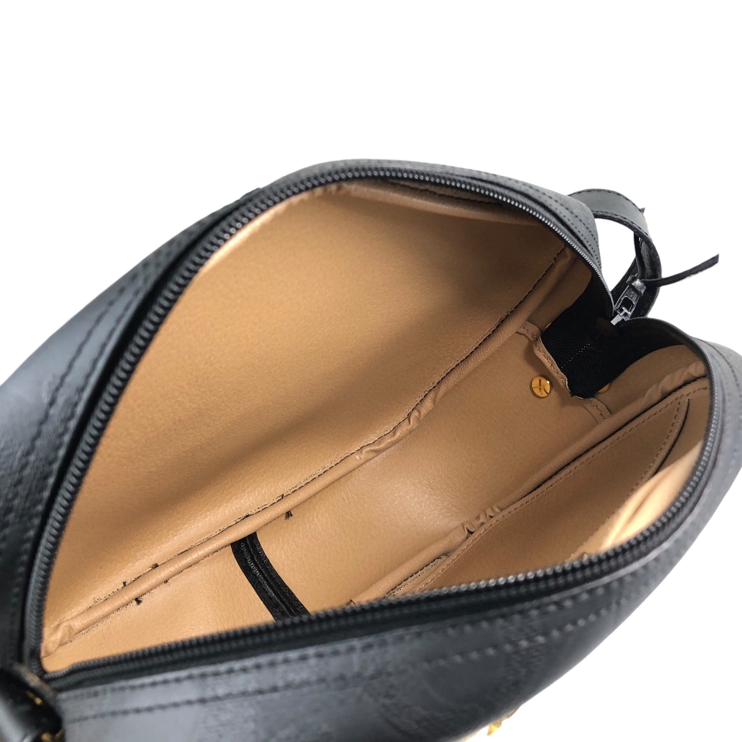 Christian Dior Trotter Round Shoulder bag Black Vintage texmwr