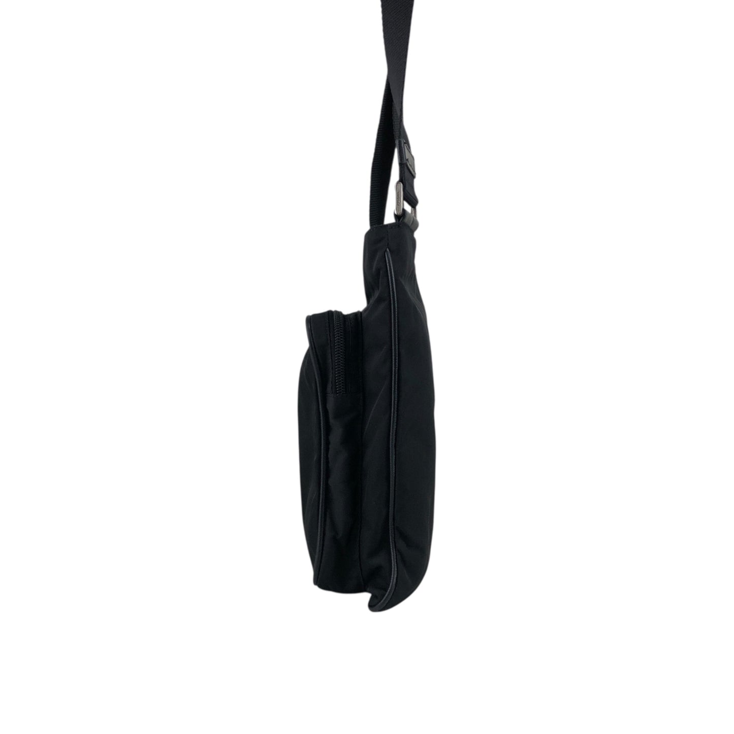 PRADA Triangle Logo Shoulder bag Black Vintage jbnjag