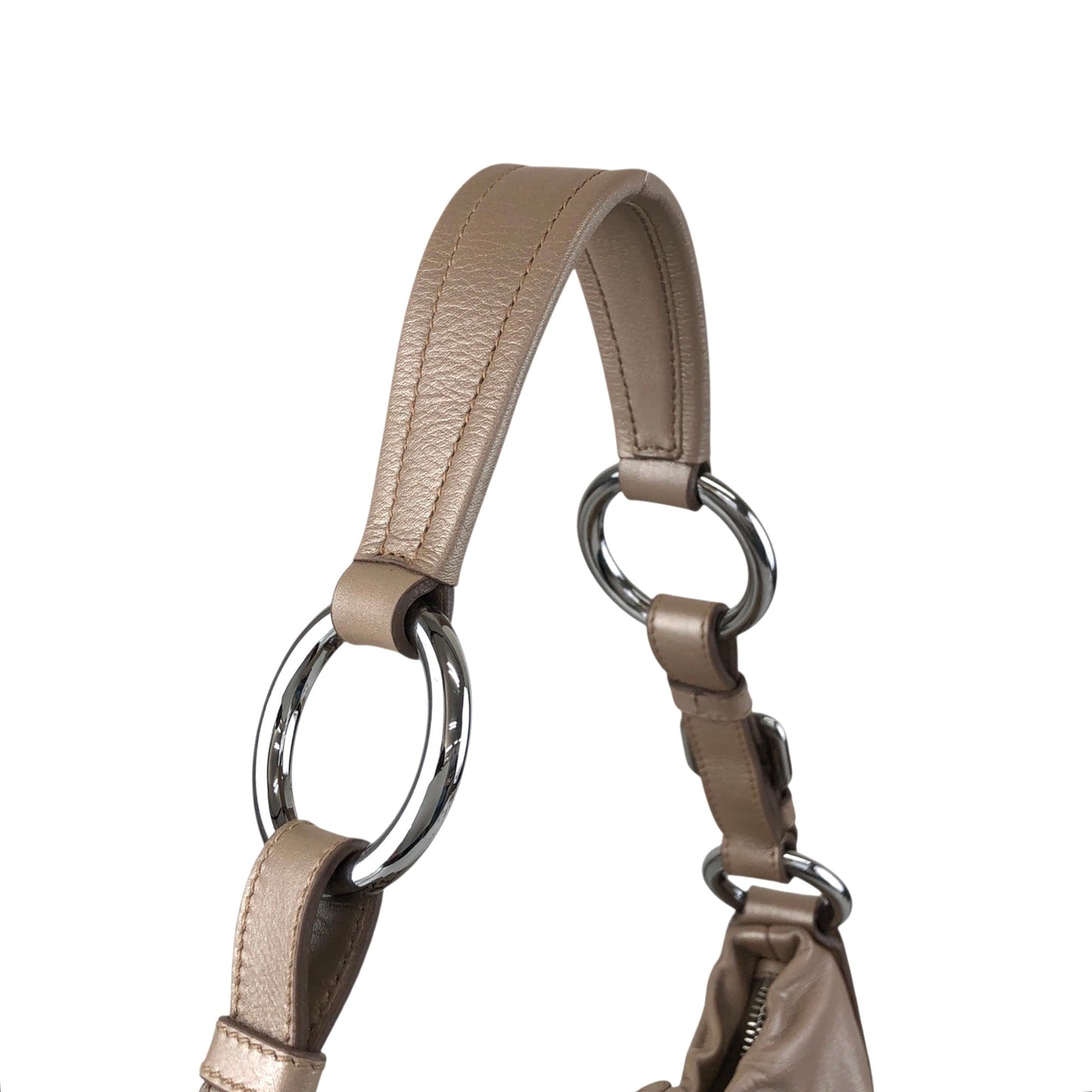 PRADA Logo Shoulder bag Beige Vintage rudk7b