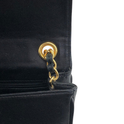CHANEL Coco Mark Chain Shoulder bag Black Vintage jtk3dw