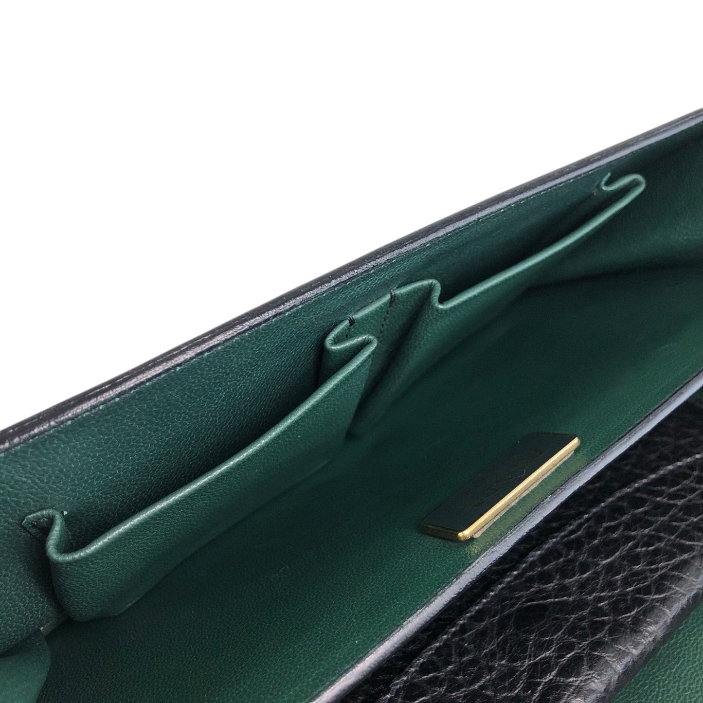 PRADA Lock Shoulder bag Black Vintage pjtker