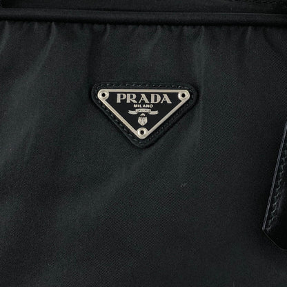 PRADA Tessuto Triangle Logo Totebag Black Vintage mcdeah