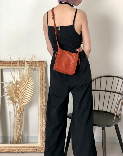 LOEWE Anagram Drawstring Shoulder bag Brown Vintage gu6xkn