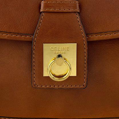 CELINE Gancini Shoulder bag Brown Vintage myaerh