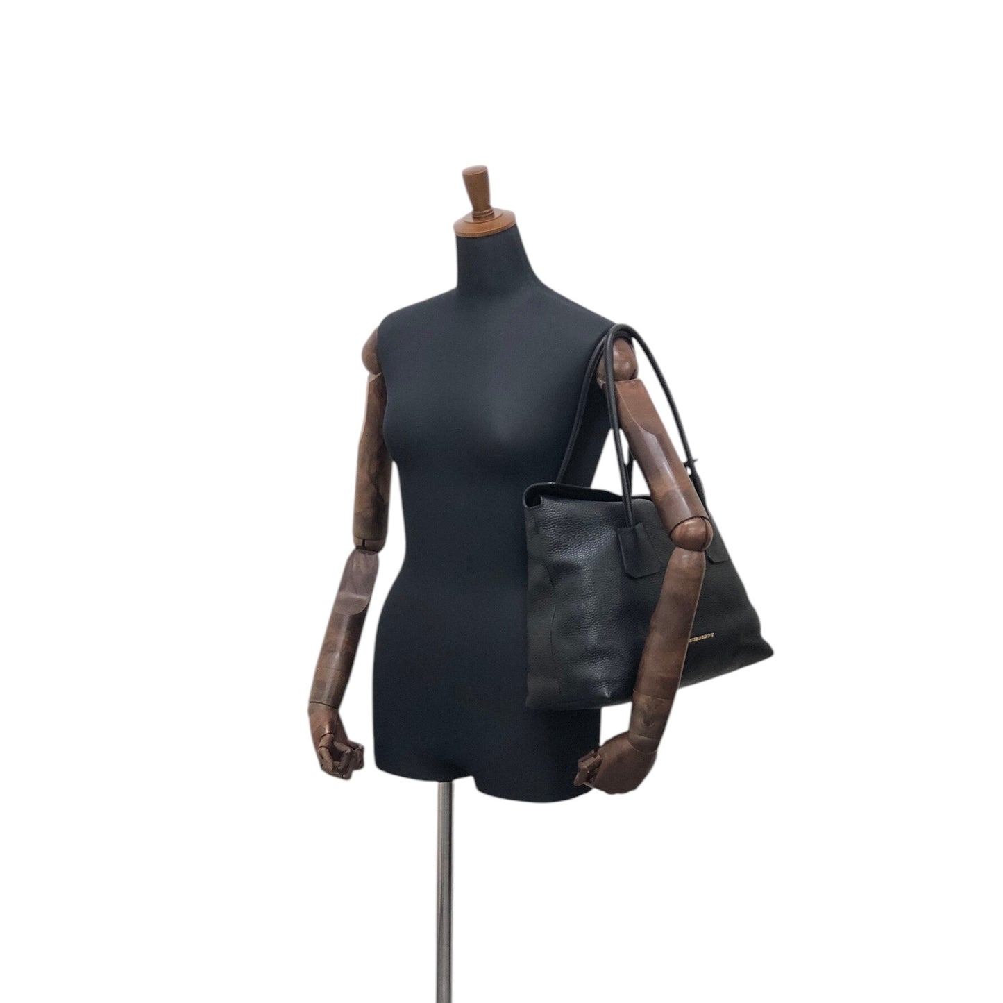 BURBERRY Logo Totebag Black Vintage u4ezwe