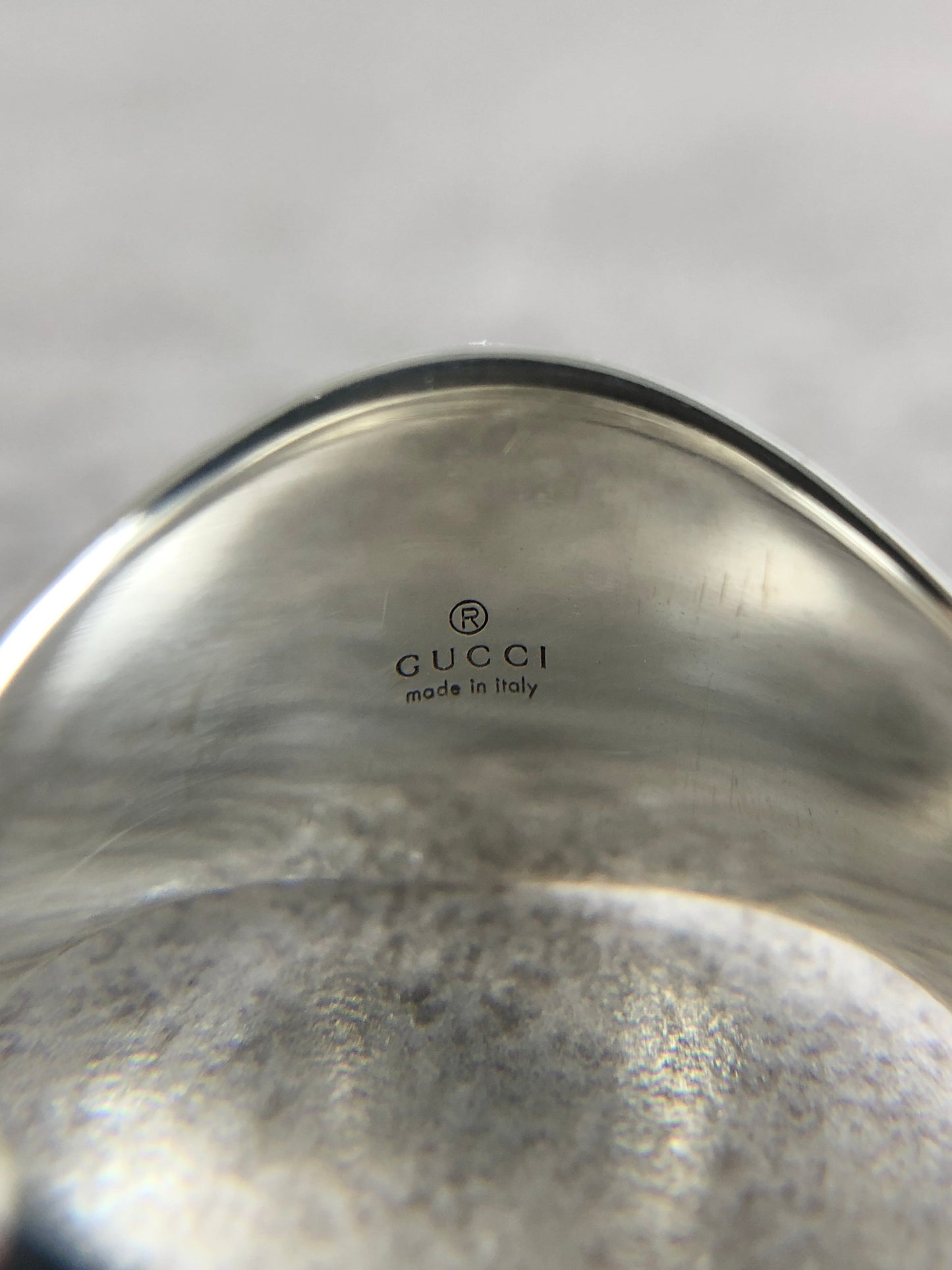 GUCCI G Motif SILVER925 Ring Silver Vintage giripw