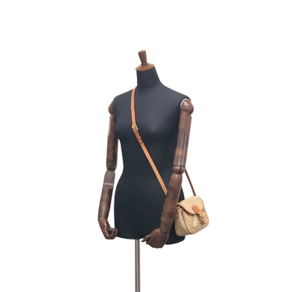 CELINE Macadam Blason Shoulder bag Beige Vintage xe5drh