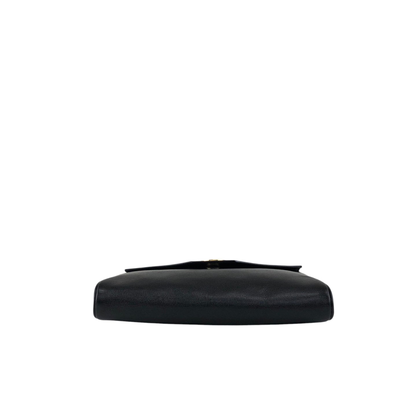 CELINE Circle Logo Shoulder bag Black Vintage bwix55