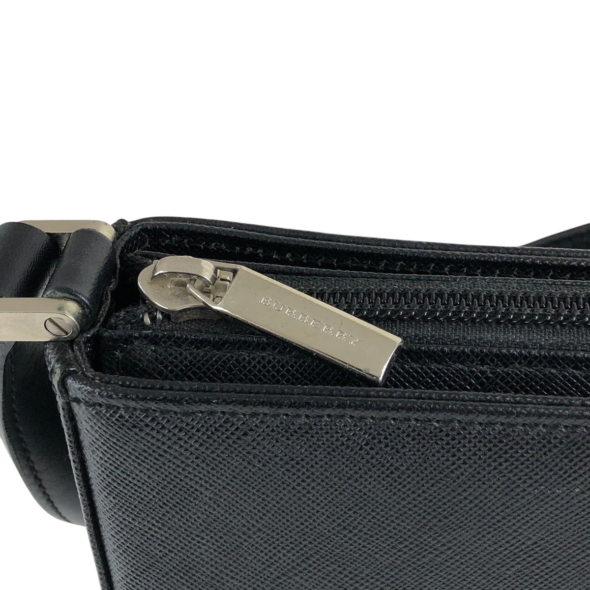 BURBERRY Logo Shoulder bag Black Vintage 6af2tn