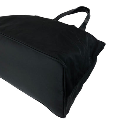 PRADA Tessuto Triangle Logo Handbag Totebag Black Vintage cxhrm8