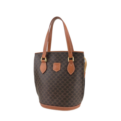 CELINE Macadam Blason Handbag Brown Vintage 5s22vy