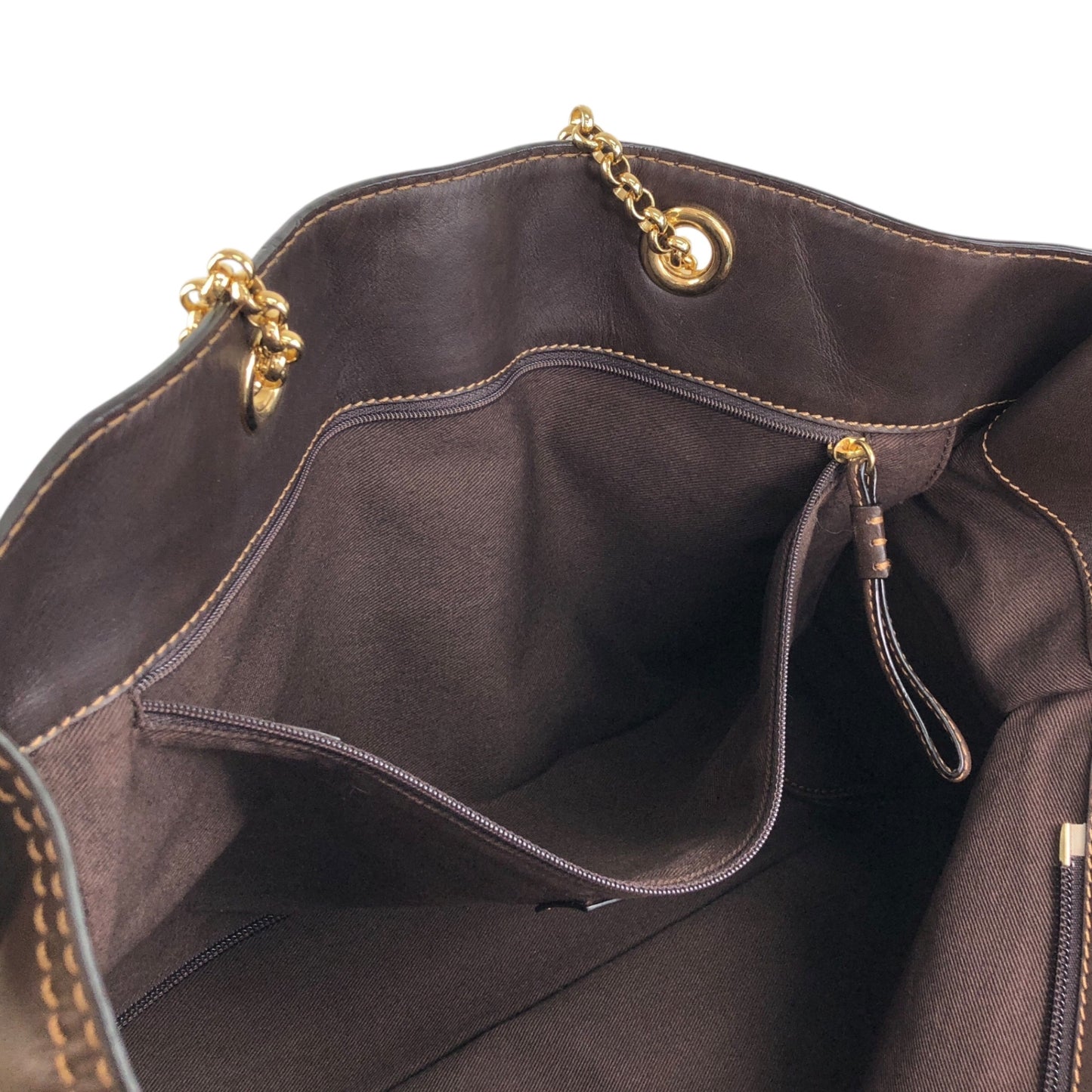 LOEWE Logo Chain Totebag Brown Vintage xy3fjn