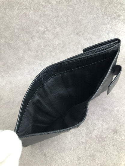 PRADA 三角形標誌折疊皮夾 黑色復古 agipjp