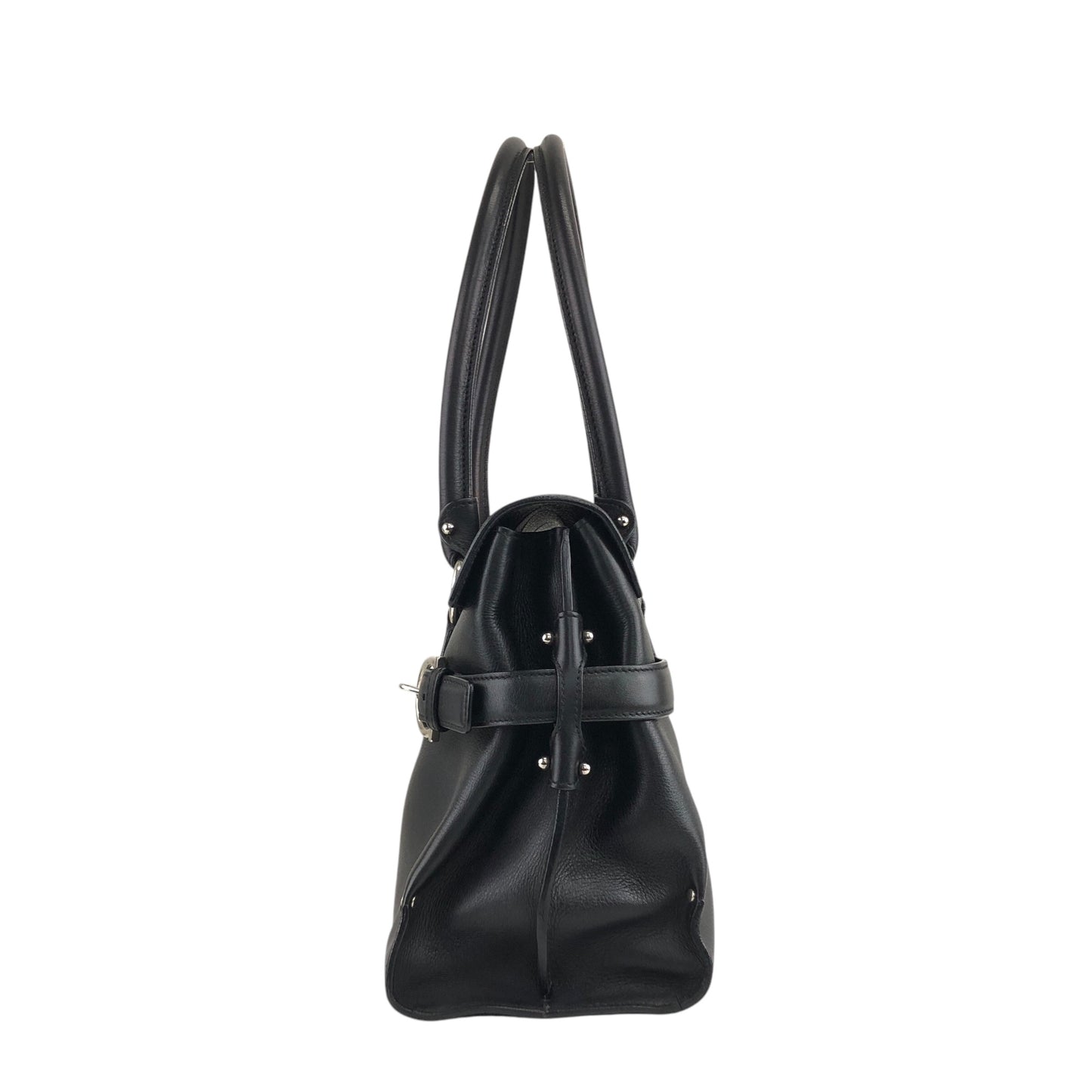 Salvatore Ferragamo Gancini Handbag Black Vintage b236p8