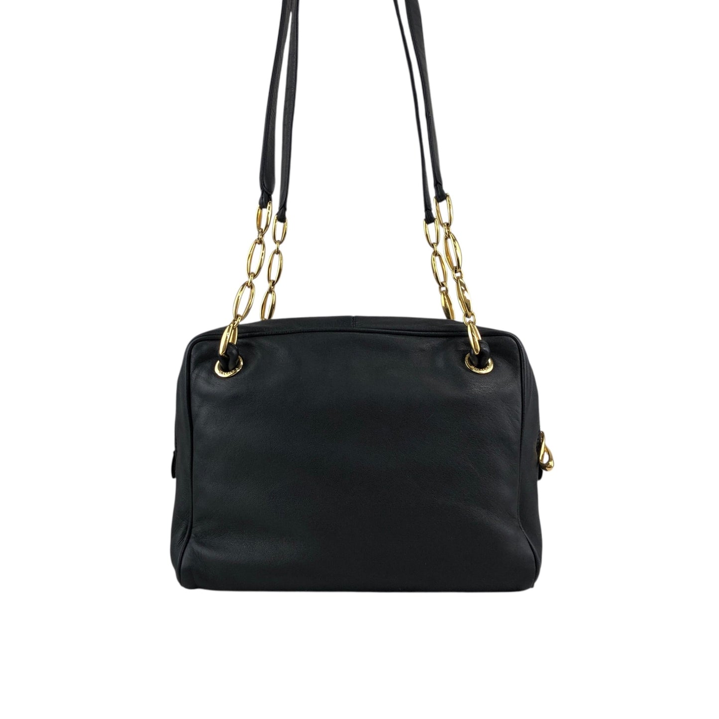 LOEWE Anagram Chain Shoulder bag Black Vintage 7ygaha