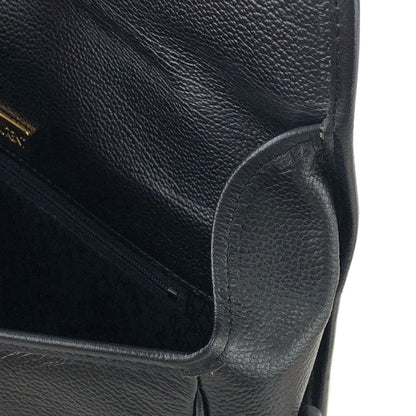 Yves Saint Laurent YSL Logo Leather Crossbody Shoulder bag Black Vintage 6bbpkn