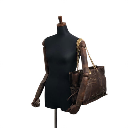 LOEWE Logo Chain Totebag Brown Vintage xy3fjn