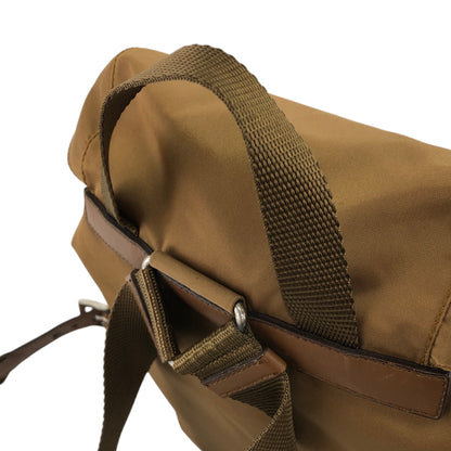 PRADA Tessuto Triangle Logo Double Pocket Backpack Beige Vintage rb8azz
