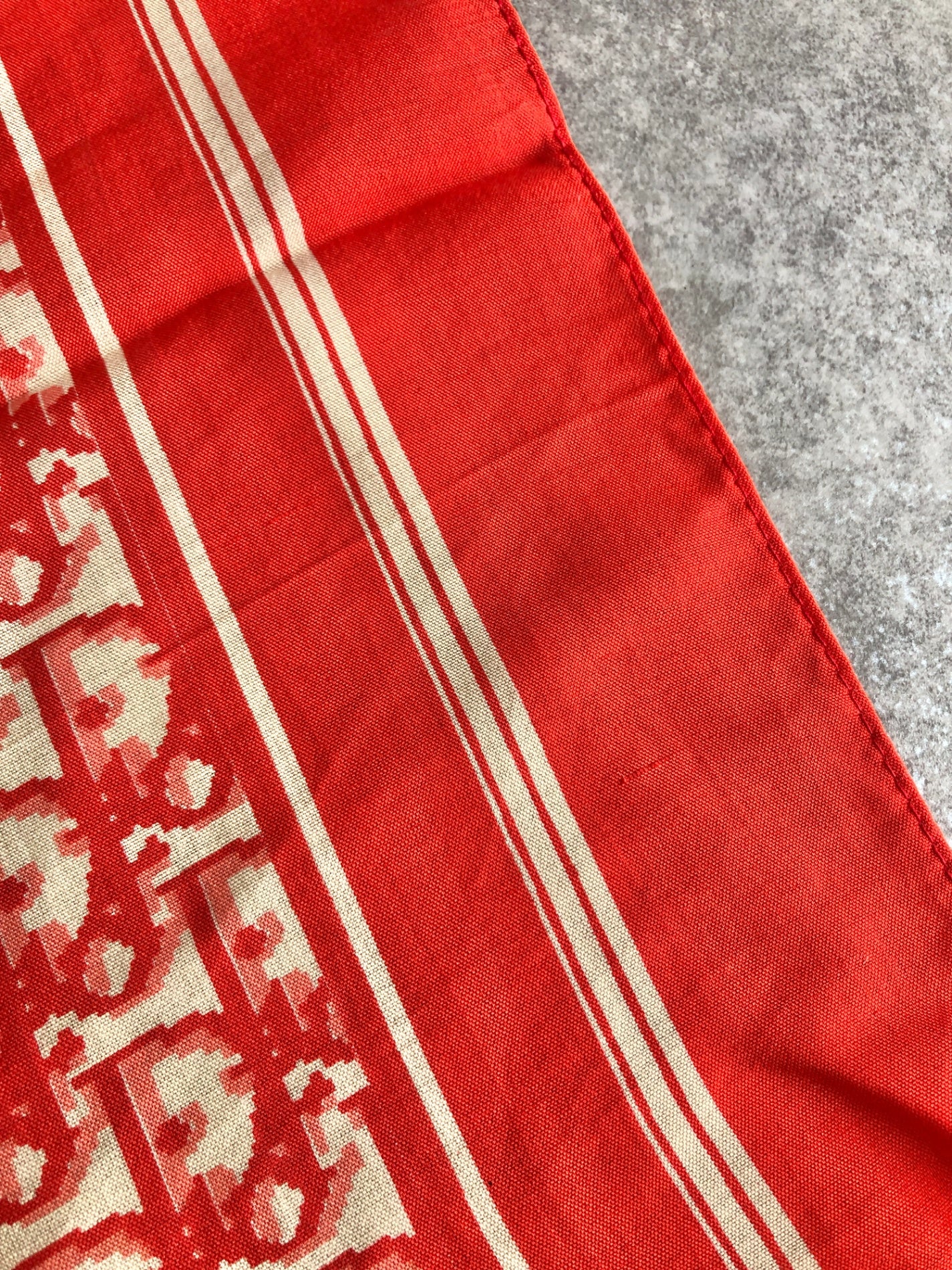 Christian Dior Trotter Slik Scarf Red×White Vintage 3ngnnk