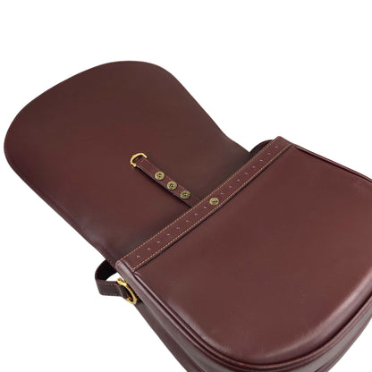 Cartier Logo Embossed Round Shoulder bag Bordeaux Vintage i6sky4