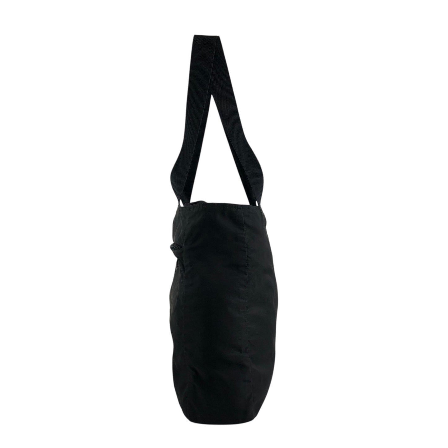 PRADA Tessuto Triangle Logo Front Zipper Totebag Black Vintage vda5bg