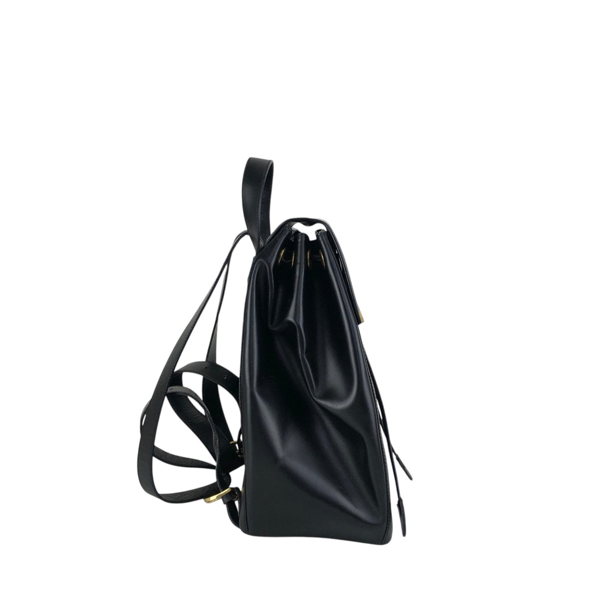 CELINE Gancini Backpack Black Vintage 6s3thv