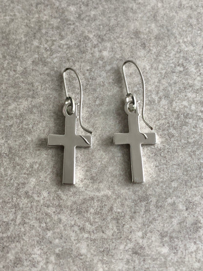 Christian Dior Cross Motif Pierced Silver Vintage u6pazy