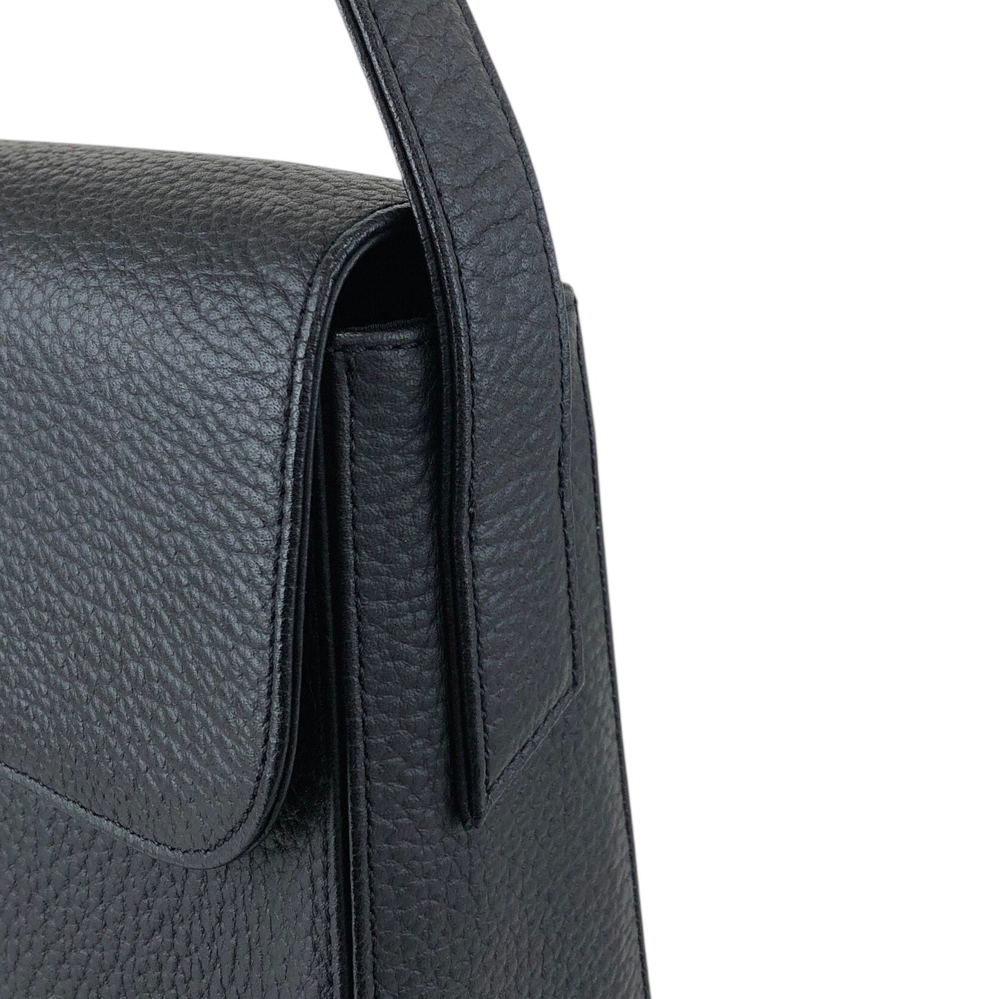 Yves Saint Laurent Logo Shoulder bag Black Vintage vgm3f4