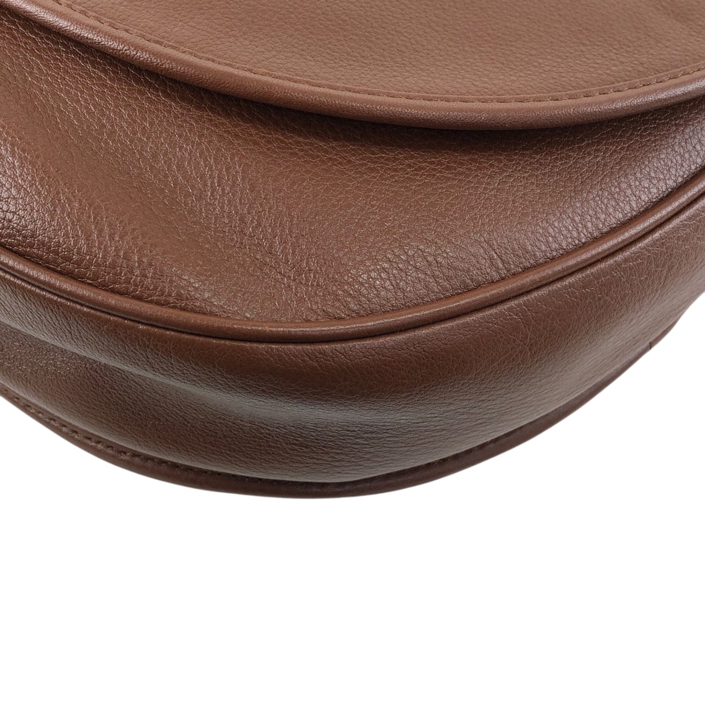 LOEWE Logo Embossed Shoulder bag Brown Vintage 7c7s5w