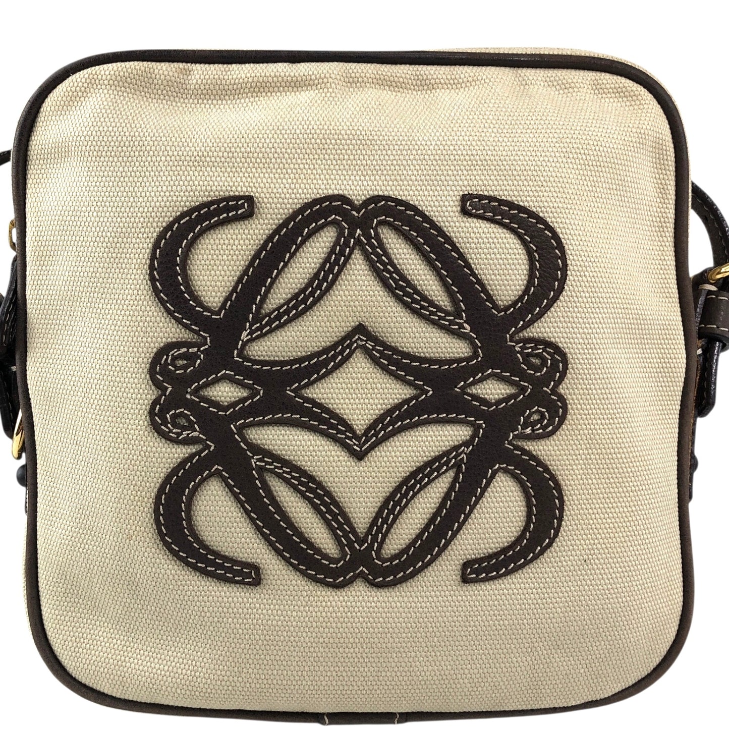 LOEWE Anagram Shoulder bag Beige Vintage skbtbz