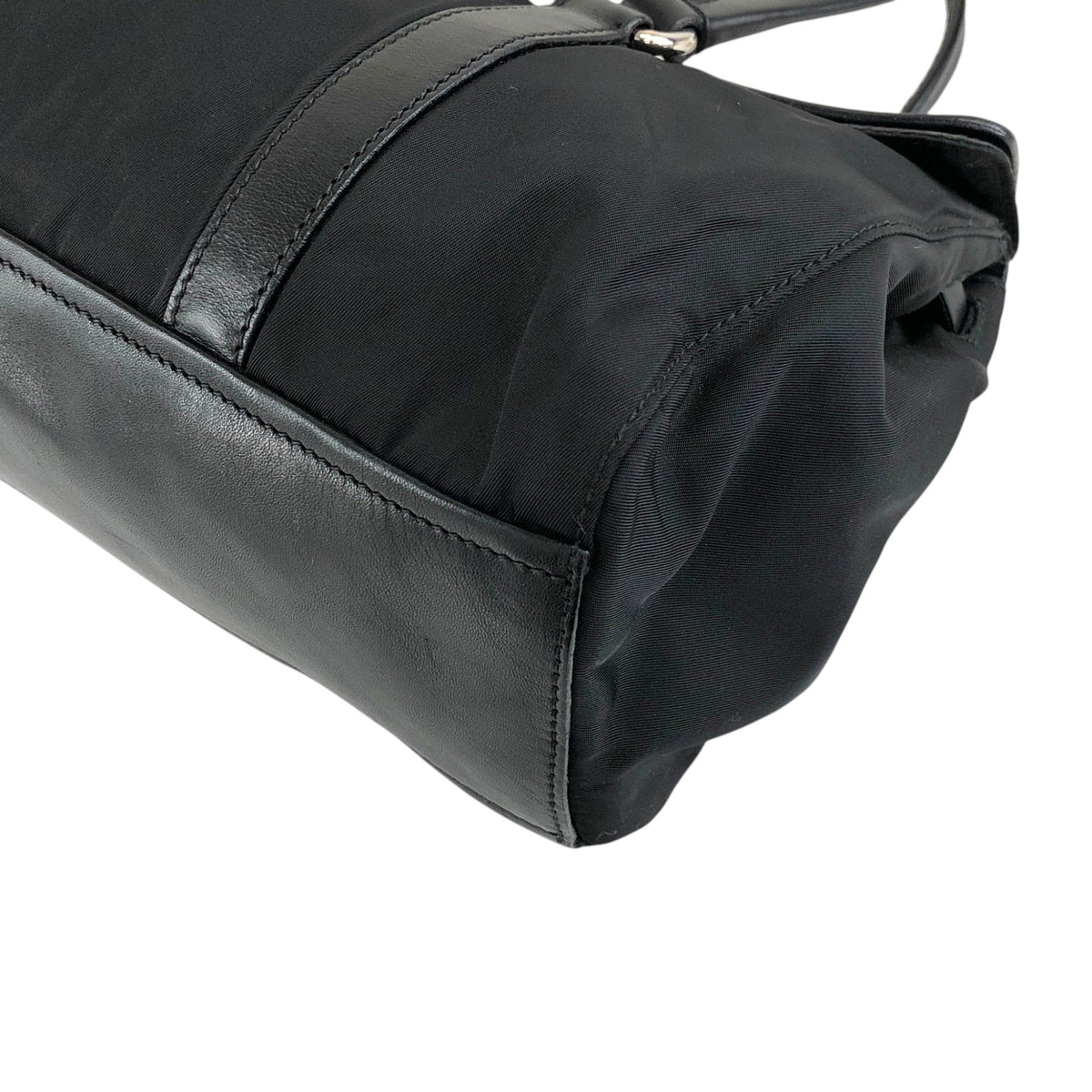 PRADA Push lock Handbag Black Vintage pesttr