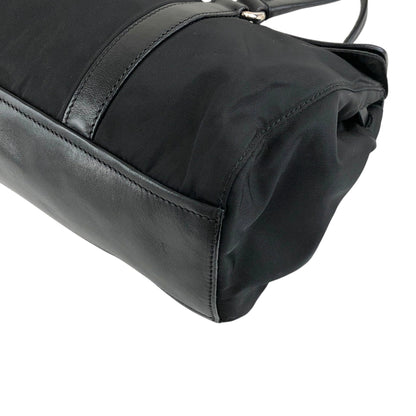 PRADA Push lock Handbag Black Vintage pesttr