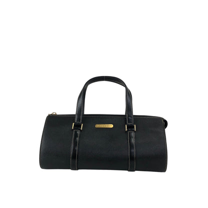 BURBERRY Logo Handbag Black Vintage vmkueb