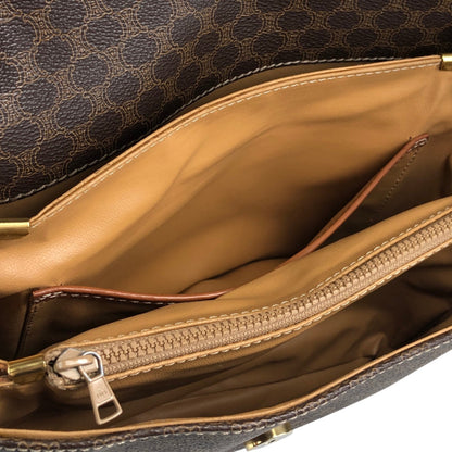 CELINE Macadam Horse Bit Shoulder bag Brown Vintage jcgk27