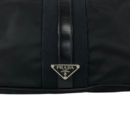 PRADA Triangle Logo   Shoulder bag Hobobag Black Vintage 4nfw5t