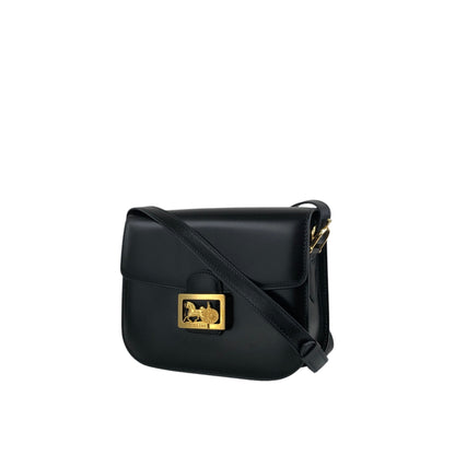 CELINE Horse Carriage Shoulder bag Black Vintage gr8nyt